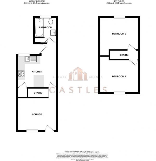 Floor Plan Image for 2 Bedroom Property for Sale in Jervis Road, Portsmouth