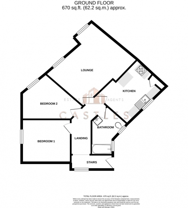 Floor Plan Image for 2 Bedroom Apartment for Sale in Seaway Grove, Portchester