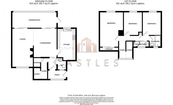 Floor Plan Image for 3 Bedroom Property for Sale in The Keep, Portchester