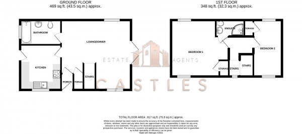 Floor Plan Image for 2 Bedroom Detached House for Sale in The Hillway, Fareham