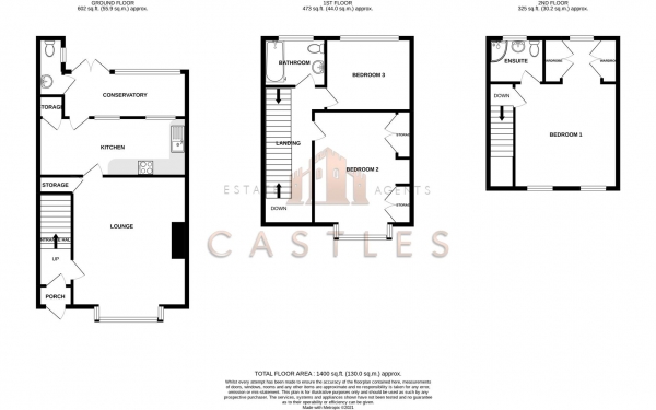 Floor Plan Image for 3 Bedroom Property for Sale in The Fairway, Fareham