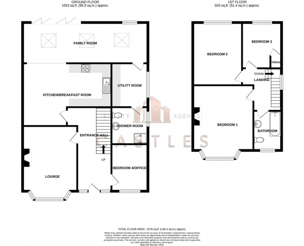 Floor Plan Image for 4 Bedroom Property for Sale in London Road, Cowplain, Waterlooville