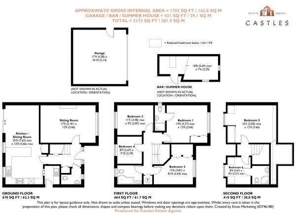 Floor Plan Image for 5 Bedroom Detached House for Sale in Winnham Drive, Fareham