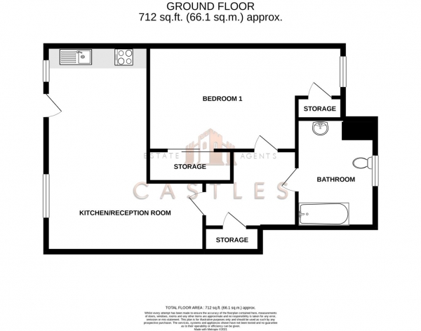 Floor Plan Image for 1 Bedroom Apartment for Sale in Bar End Road, Winchester