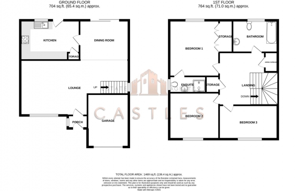 Floor Plan Image for 3 Bedroom Detached House for Sale in Heritage Gardens, Portchester