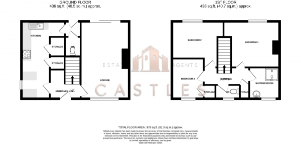 Floor Plan Image for 3 Bedroom Property for Sale in Castle View Road, Portchester