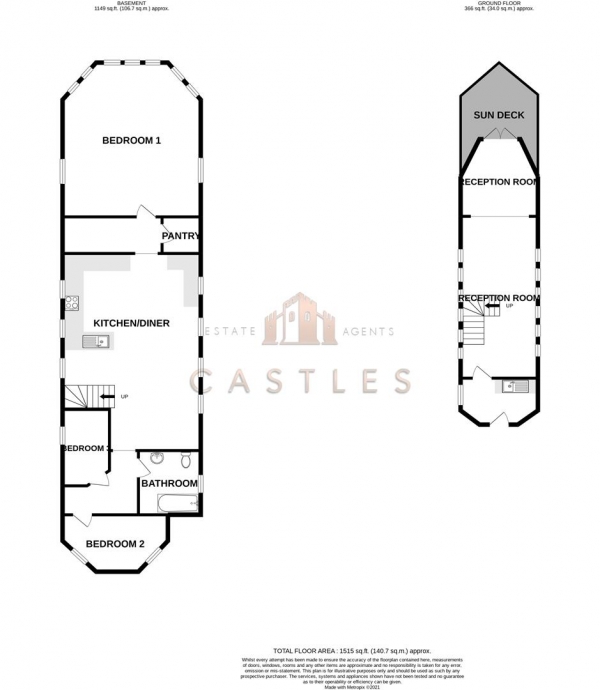 Floor Plan Image for 3 Bedroom Property for Sale in KEG HOUSEBOAT, WICOR MARINE PORTCHESTER