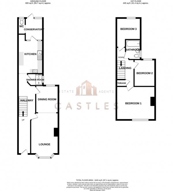 Floor Plan Image for 3 Bedroom Property for Sale in Copythorn Road, Portsmouth