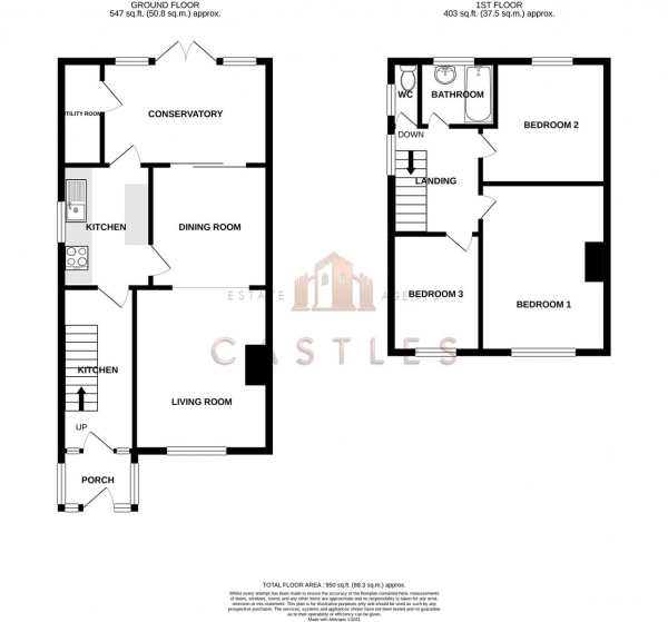 Floor Plan Image for 3 Bedroom Property for Sale in Winnham Drive, Portchester