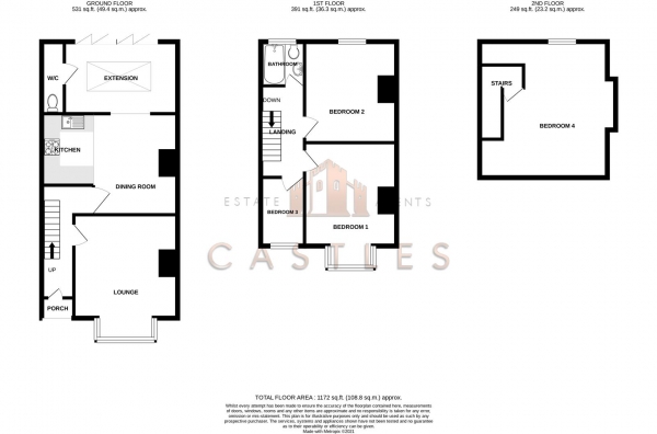 Floor Plan Image for 4 Bedroom End of Terrace House for Sale in Lichfield Road, Baffins