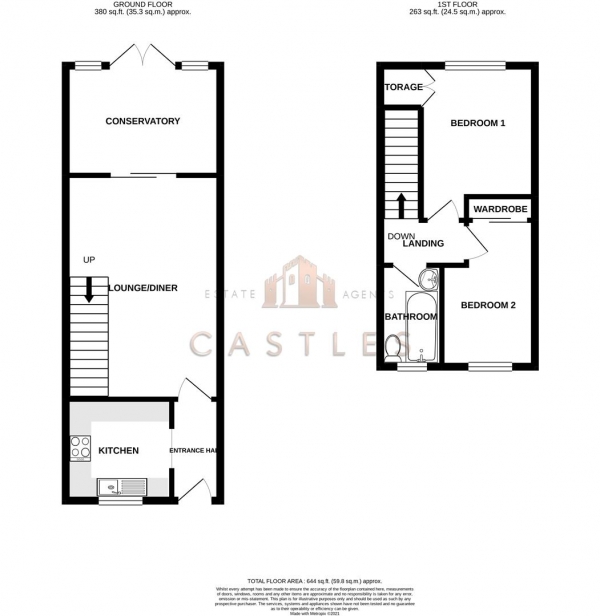 Floor Plan Image for 2 Bedroom Property for Sale in Rosebay Close, Horton Heath, Eastleigh