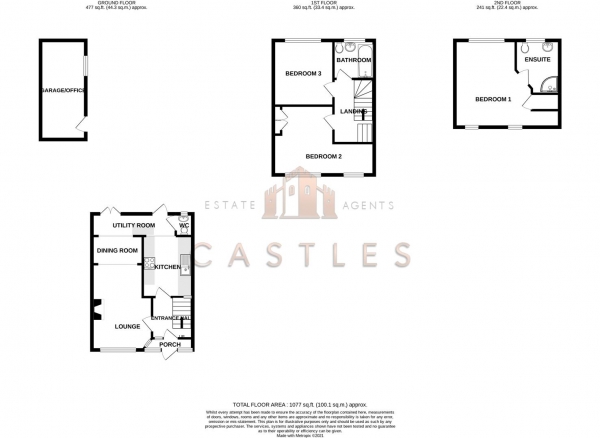 Floor Plan Image for 3 Bedroom Property for Sale in Neelands Grove, Portchester Borders