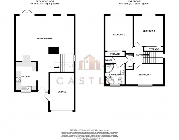 Floor Plan Image for 3 Bedroom Property for Sale in Winnham Drive, Portchester