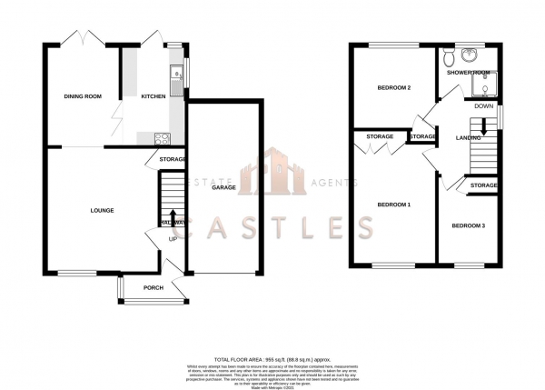 Floor Plan Image for 3 Bedroom Property for Sale in Kilmiston Drive, Portchester