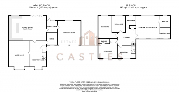 Floor Plan Image for 5 Bedroom Detached House for Sale in Spring Road, Sarisbury Green