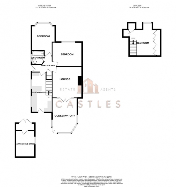 Floor Plan Image for 3 Bedroom Semi-Detached Bungalow for Sale in Portobello Grove, Portchester