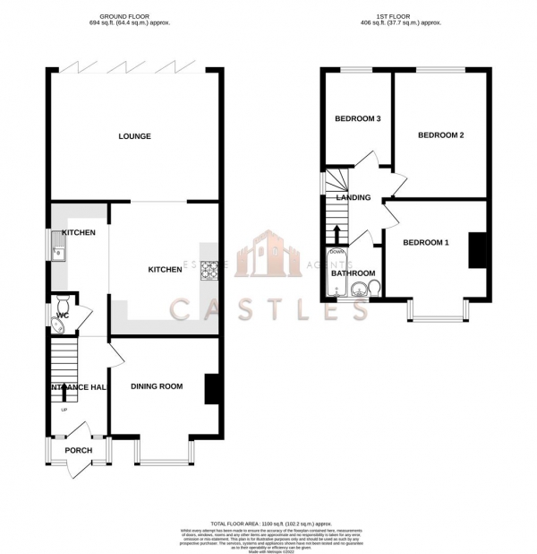 Floor Plan Image for 3 Bedroom Semi-Detached House for Sale in First Avenue, Farlington