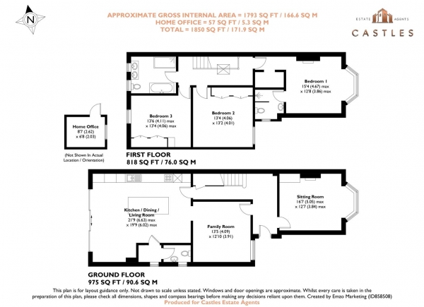 Floor Plan Image for 3 Bedroom Semi-Detached House for Sale in Exeter Road, Southsea