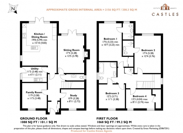 Floor Plan Image for 4 Bedroom Detached House for Sale in Burridge Road, Burridge
