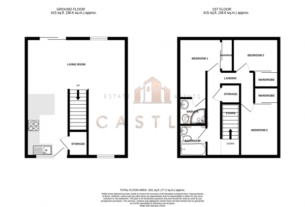 Floor Plan Image for 3 Bedroom End of Terrace House for Sale in Wilby Lane, Anchorage Park