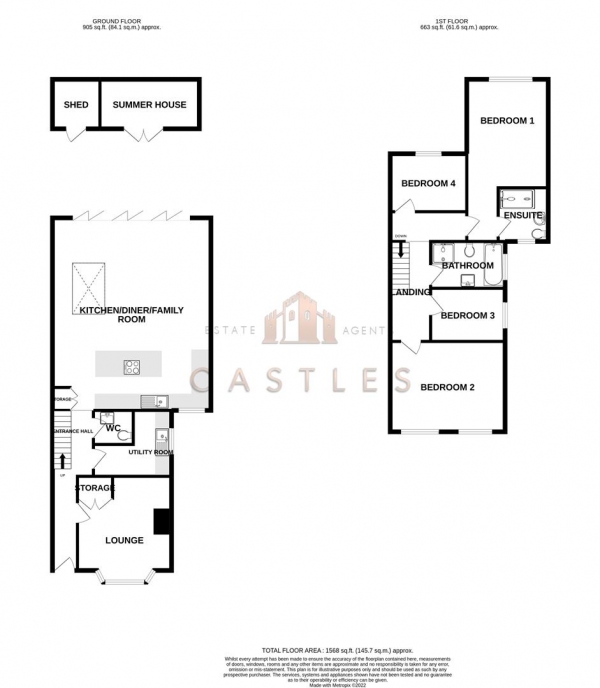 Floor Plan Image for 4 Bedroom Detached House for Sale in Manor Farm Road, Bitterne Park