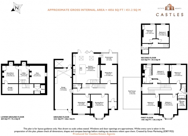 Floor Plan Image for 6 Bedroom Detached House for Sale in St. Davids Road, Southsea