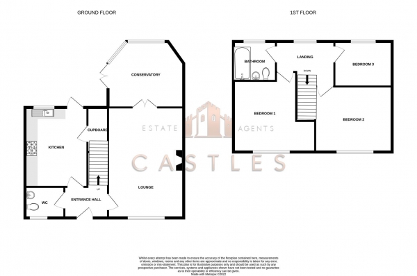 Floor Plan Image for 3 Bedroom Terraced House for Sale in Hilsea Crescent, Portsmouth