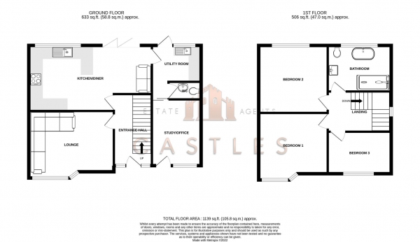 Floor Plan Image for 3 Bedroom Semi-Detached House for Sale in Park Road, Purbrook