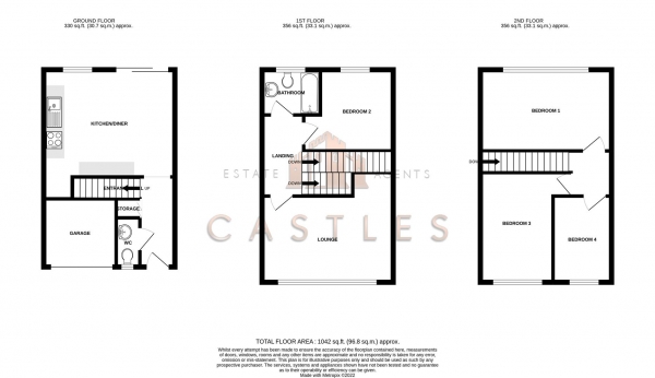 Floor Plan Image for 4 Bedroom Town House for Sale in Beresford Road, Chandler's Ford