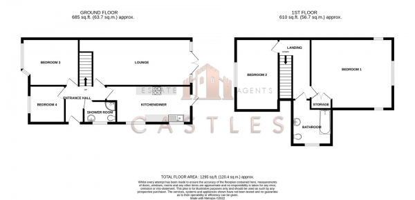 Floor Plan Image for 4 Bedroom Semi-Detached House for Sale in Coombe Farm Avenue, Fareham