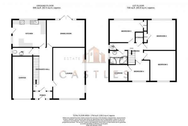 Floor Plan Image for 4 Bedroom Detached House for Sale in St. Matthews Road, East Cosham