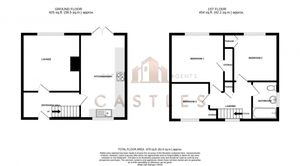 Floor Plan Image for 3 Bedroom Semi-Detached House for Sale in Blakemere Crescent, Portsmouth