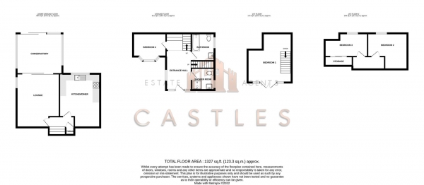 Floor Plan Image for 3 Bedroom Detached Bungalow for Sale in Crestland Close, Waterlooville