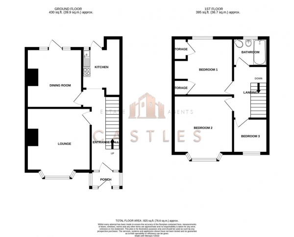 Floor Plan Image for 3 Bedroom Terraced House for Sale in Sunningdale Road, Portchester