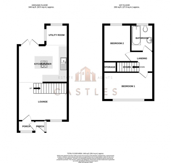 Floor Plan Image for 2 Bedroom Terraced House for Sale in Southampton Road, Portsmouth