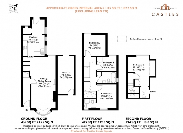 Floor Plan Image for 4 Bedroom Semi-Detached House for Sale in Oaktree Road, Bitterne Park, Southampton