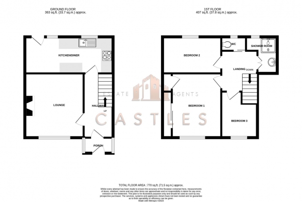 Floor Plan Image for 3 Bedroom Terraced House for Sale in Shelley Avenue, Paulsgrove