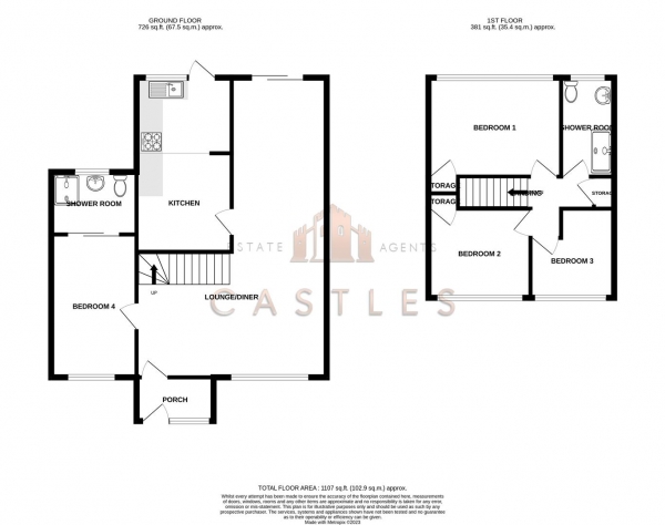 Floor Plan Image for 4 Bedroom End of Terrace House for Sale in Cygnet Road, Drayton