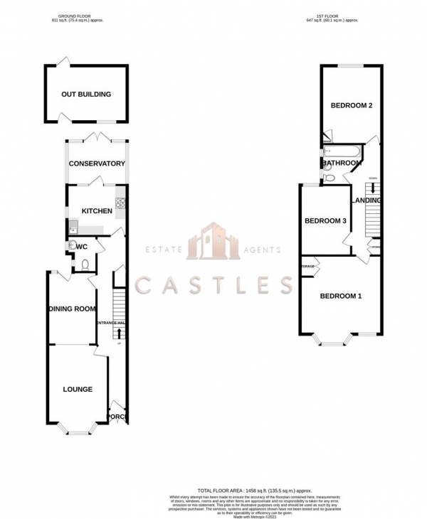 Floor Plan Image for 3 Bedroom Terraced House for Sale in Chichester Road, Portsmouth