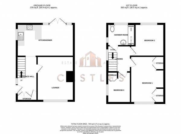 Floor Plan Image for 3 Bedroom Semi-Detached House for Sale in Tamar Close, Portchester