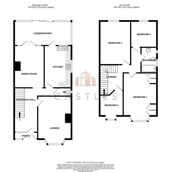 Floor Plan Image for 4 Bedroom Semi-Detached House for Sale in Court Lane, Drayton