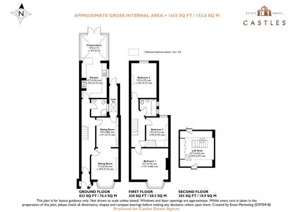 Floor Plan Image for 3 Bedroom Terraced House for Sale in Chichester Road, Portsmouth