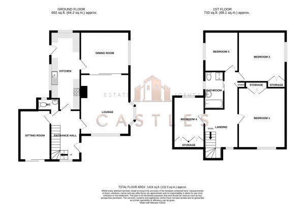 Floor Plan Image for 4 Bedroom Semi-Detached House for Sale in Havant Road, Drayton