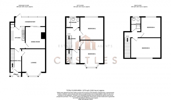 Floor Plan Image for 4 Bedroom Terraced House for Sale in Jubilee Road, Portchester