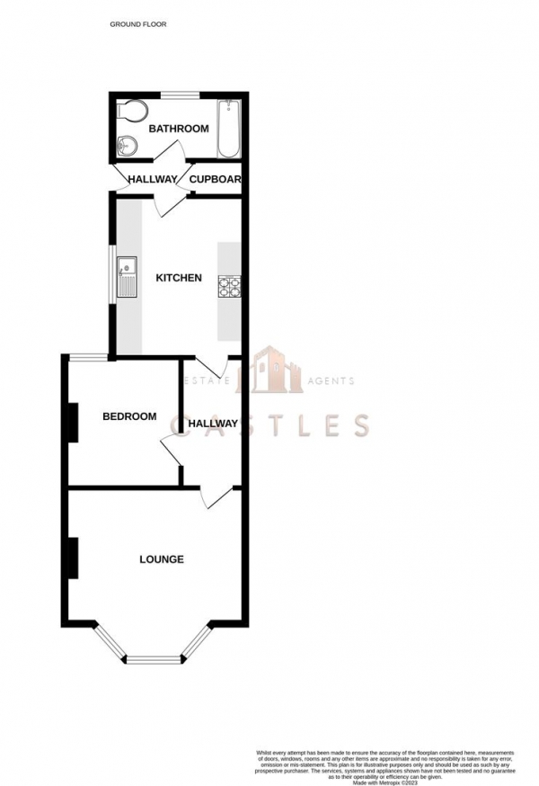 Floor Plan Image for 1 Bedroom Flat for Sale in Chamberlayne Road, Eastleigh