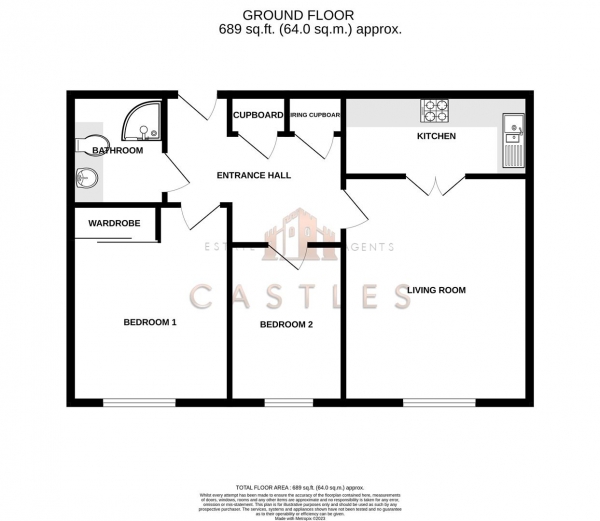 Floor Plan Image for 2 Bedroom Apartment for Sale in Drayton Lane, Drayton