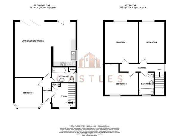 Floor Plan Image for 4 Bedroom Semi-Detached House for Sale in Marlborough Grove, Portchester