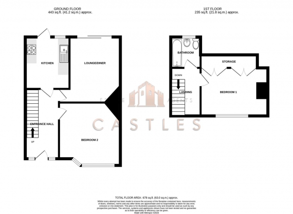 Floor Plan Image for 2 Bedroom Bungalow for Sale in Wellington Grove, Portchester