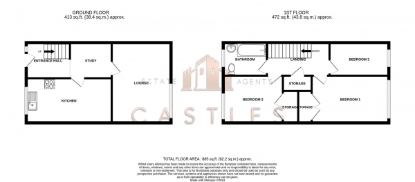 Floor Plan Image for 3 Bedroom Flat for Sale in Fort Cumberland Road, Southsea