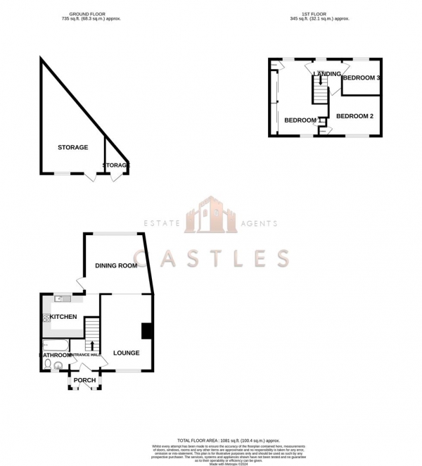 Floor Plan Image for 3 Bedroom Terraced House for Sale in Sandown Road, Cosham